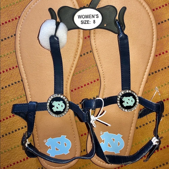 Team Sport Flat Thong Sandals Carolina Tarheels - Picture 2 of 4
